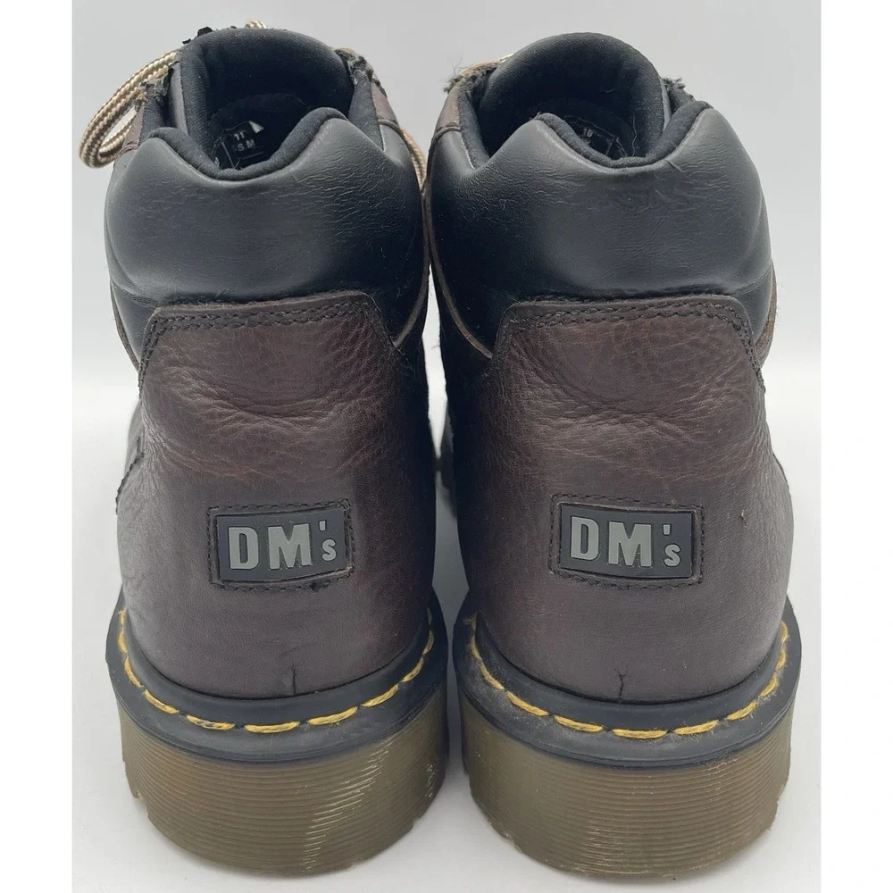 Dr. Doc Martens Boots Brown DM Leather Work (11303) Chunky AW004 Men's 11 US Y2K